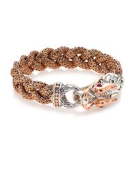 John Hardy | Metallic Naga Sterling Silver & Bronze Dragon Head Bracelet | Lyst