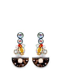 J.Crew | Multicolor Crystal Tortoise Chandelier Earrings | Lyst