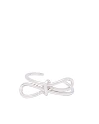 Balenciaga | Metallic Silver Boucle Bow Bracelet | Lyst