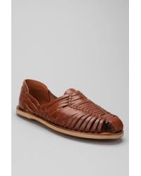 Urban Outfitters. Men\u0027s Brown Huarache Leather Sandals
