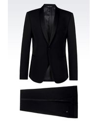 Emporio Armani | Black Tuxedo In Wool Crêpe for Men | Lyst