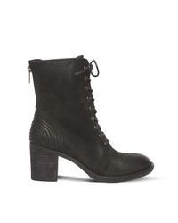 Steve Madden - 2-chain Lace-up Boot Black Leather - Lyst