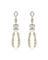 Sylva & Cie | Metallic Oxidized Drop Earrings | Lyst