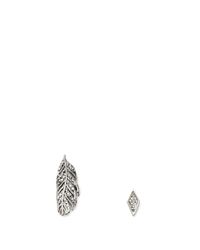 Rebecca Minkoff | Metallic Feather Climber Mismatch Earring | Lyst