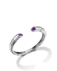 John Hardy | Purple Bamboo Medium Kick Cuff | Lyst