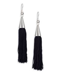 Eddie Borgo | Metallic Small Silk Tassel Earrings | Lyst