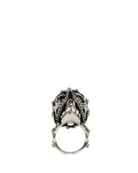 Alexander McQueen | Metallic Brass Harness Skull Ring | Lyst
