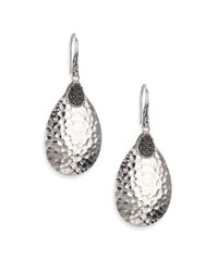 John Hardy | Metallic Classic Chain Black Sapphire & Sterling Silver Teardrop Earrings | Lyst
