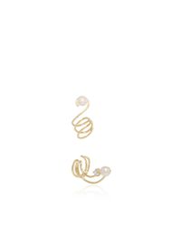 Fallon | Metallic Astro Gold And Pearl Spiral Ear Cuff Set | Lyst