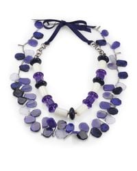 Weekend by Maxmara | Blue Faceted Stones Necklace | Lyst