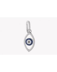 Tateossian - Metallic Tokyo Evil Eye Charm In Silver for Men - Lyst