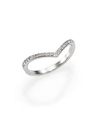 Vita Fede | Metallic Crystal Ultra Mini V Ring/silvertone | Lyst