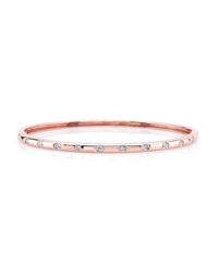 Anne Sisteron - Metallic 14kt Rose Gold Diamond Sparkle Bangle Bracelet - Lyst