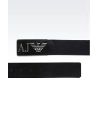 Armani Jeans | Black Leather Belt for Men | Lyst