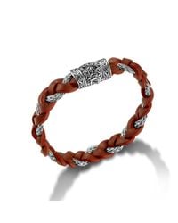 John Hardy | Brown Braided Bracelet With Red Leather Cord for Men | Lyst