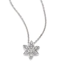 Kwiat | Sunburst Diamond & 18k White Gold Petal Pendant Necklace | Lyst
