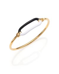 Marc By Marc Jacobs | Black Enameled Bubble Hinge Cuff Bracelet | Lyst