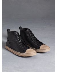 John Varvatos | Black Mick High Top Sneaker for Men | Lyst
