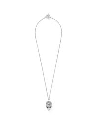 Alexander McQueen | Metallic Poppy Skull Pendant Necklace | Lyst