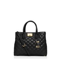 MICHAEL Michael Kors | Black Hannah Large Satchel | Lyst