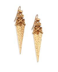 Tory Burch | Metallic Arrowhead Drop Earrings | Lyst