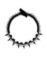 Joomi Lim | Black Spike Pearl Cotton Braid Necklace | Lyst