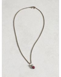 John Varvatos | Metallic Crowned Ruby Ball And Chain Necklace for Men | Lyst