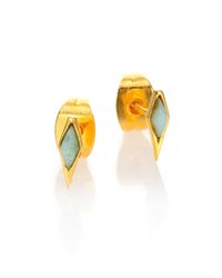A Peace Treaty | Metallic Tolo Chrysoprase Stud Earrings | Lyst