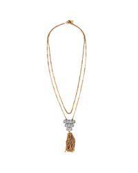 Lulu Frost | Metallic Elizabeth Tassel Necklace | Lyst