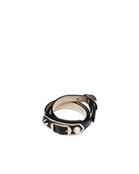 Balenciaga | Black Classic Metallic Edge Bracelet Triple Tour | Lyst