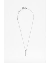 French Connection | Metallic Tube Pendant Necklace | Lyst