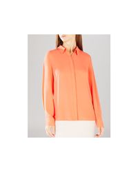 BCBGMAXAZRIA | Orange Dianna Open Back Button Down Shirt | Lyst