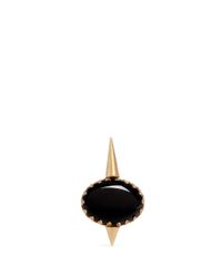 Ela Stone | Black 'perla' Stone Spike Ring | Lyst