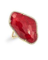Anne Sisteron - Metallic 14kt Yellow Gold Ruby Nuage Diamond Ring - Lyst