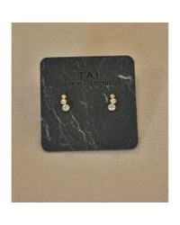 Tai | Metallic Cz Cluster Stud | Lyst