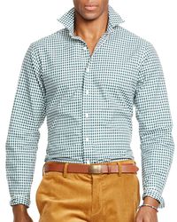 Ralph Lauren | Green Polo Checked Poplin Estate Shirt for Men | Lyst