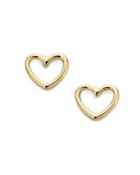 Marc By Marc Jacobs | Metallic Love Heart Stud Earrings/goldtone | Lyst