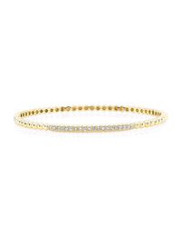 Anne Sisteron - 14kt Yellow Gold Diamond Ball Bangle Bracelet - Lyst