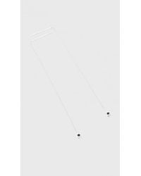 Scosha | Metallic Silver Mirror Thread Through Earrings | Lyst