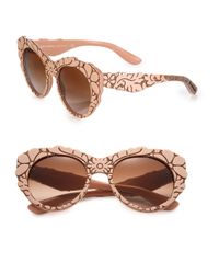 Dolce & Gabbana | Pink Mama's Brocade 53mm Cat's-eye Sunglasses | Lyst