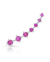 Anne Sisteron - Metallic 14kt White Gold Large Ruby Organic Ear Cuff - Lyst