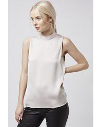 satin high neck top