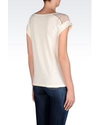 Armani Jeans | White Print T-shirt | Lyst