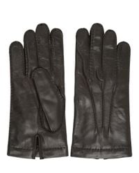 Mario Portolano | Brown Handmade Nappa Leather Gloves | Lyst