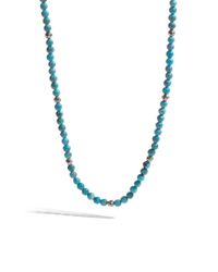 John Hardy | Blue Classic Chain Bead Necklace With Turquoise for Men | Lyst
