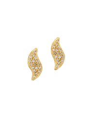 Melinda Maria - Metallic Mattie Pave Studs - Lyst