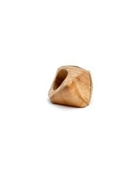 Kara Ross - Brown Gold, Maple Wood And Diamond Coil Ring - Lyst