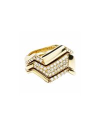 Kara Ross | Metallic Set Of Three Rings | Lyst