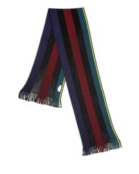 Paul Smith | Black Striped Knit Wool Scarf for Men | Lyst