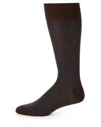 Saks Fifth Avenue | Blue Striped Cotton-blend Dress Socks for Men | Lyst